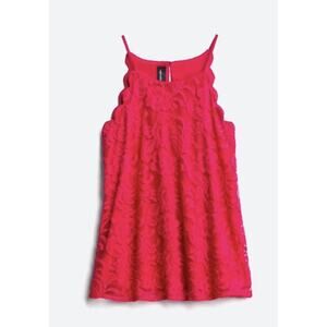 FORTUNE + IVY Chiya Lace Scalloped Halter Blouse Sleeveless Red Women’s Small